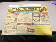 newspaper ad premium 1940 Calox tooth powder Ida Lupino Victor McLaglen movie