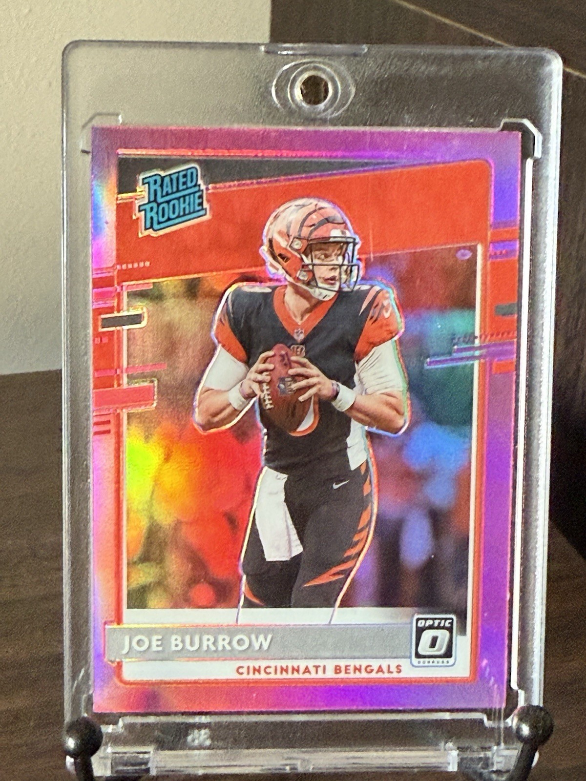2020 Panini Donruss Rated Rookie Joe Burrow #P-301 Optic Preview Pink Prizm (RC)