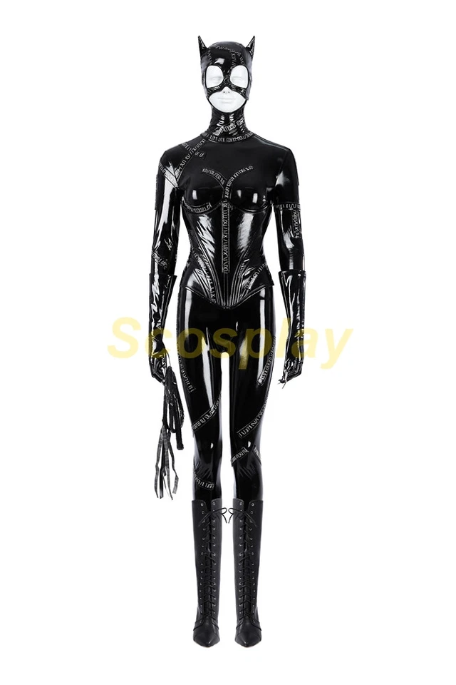 Disfraz de Catwoman Batman Returns Cosplay Traje Conjunto Foto 2 de 4