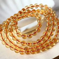 Natural topaz bracelet multi-ring bracelet yellow gift birthday friend.