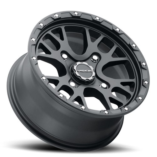 4-New 14" Vision ATV 545 Rocker Wheels 14x7 4x156 13 Satin Black Rims 131.1