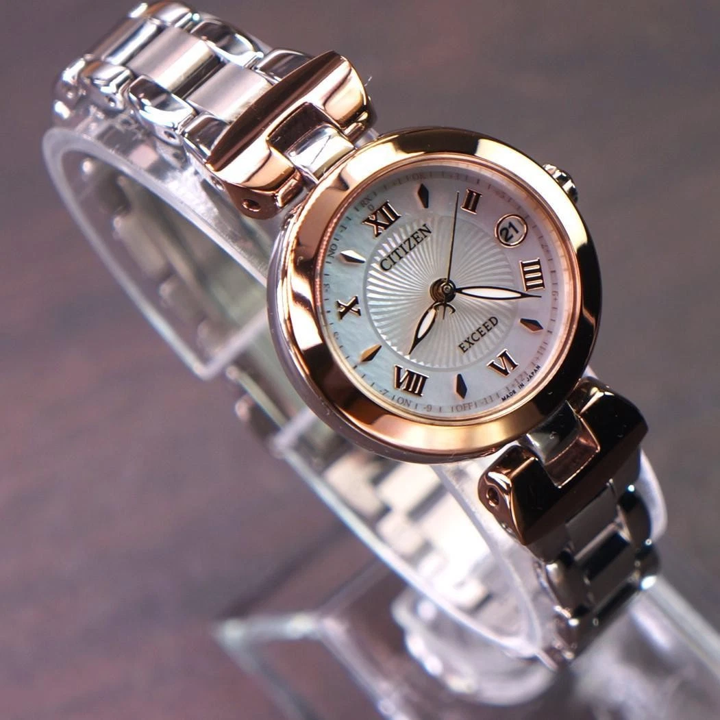 Reloj Citizen ES9425-54A Exceed Solar Titanio Radio Carcasa Dial Para Mujer Japón