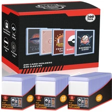 600 PCS TopLoaders Card Sleeves for Trading Cards, 3" x 4" Hard Plastic Baseb...
