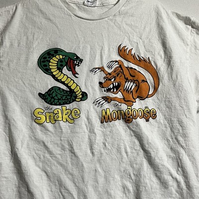 NHRA VTG SNAKE & MONGOOSE SHIRT L Racing Prudhomme McEwen Hot Wheels Delta