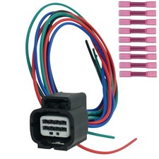 8 Wires Front Headlamp Headlight Connector Wiring Harness Pigtail Plug for