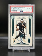 2020-21 Panini Chronicles Vertex PLATINUM #15 Jalen Hurts RC 1/1 Rookie PSA 10