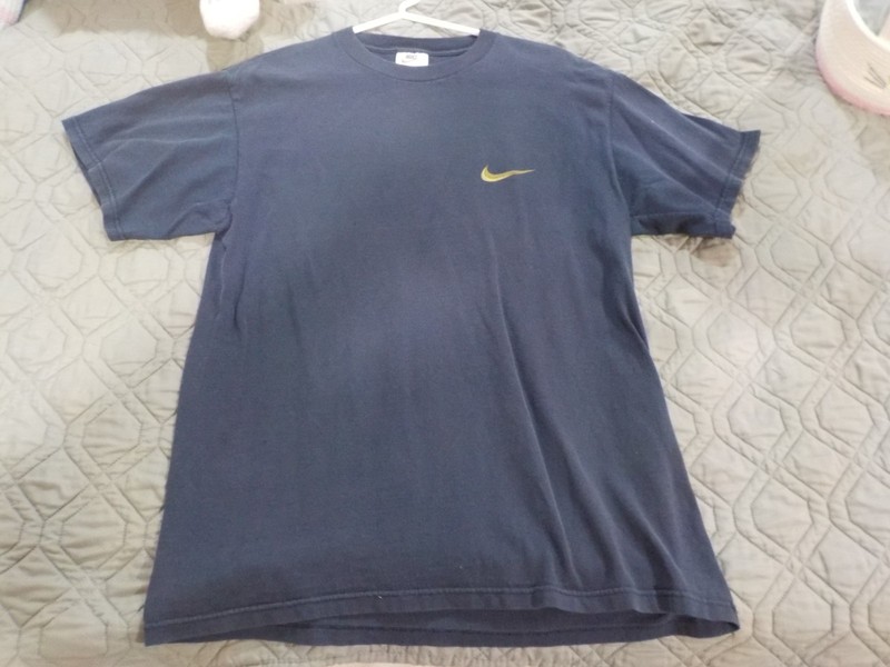 Vtg 90s Nike Air T-shirt Navy Blue Short Sleeve Men's M