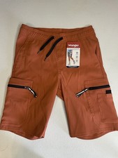 Wrangler Quick Dry Tech Cargo Shorts - Boys L 10/12 Burnt Orange