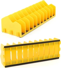 2-Pack Plier Organizer Rack, Yellow, 20 Slots, Non-Slip Base, Tool Box Organizer