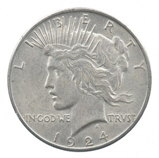Better 1924 Peace Silver Dollar 90% US Coin 055