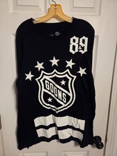 Eight And Nine mfg co - GOONS HOCKEY JERSEY TEE BLACK - Large