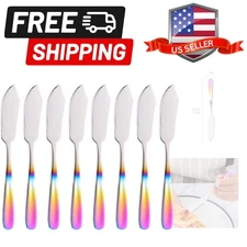 Cheese Butter Knife, Stainless Steel 18/10 6" Mini Desert Knives, Breakfast S...