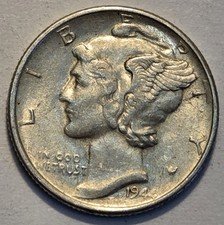#1 Nicer Low Mintage "extremely fine++" 1944 S Winged Liberty Head Mercury Dime