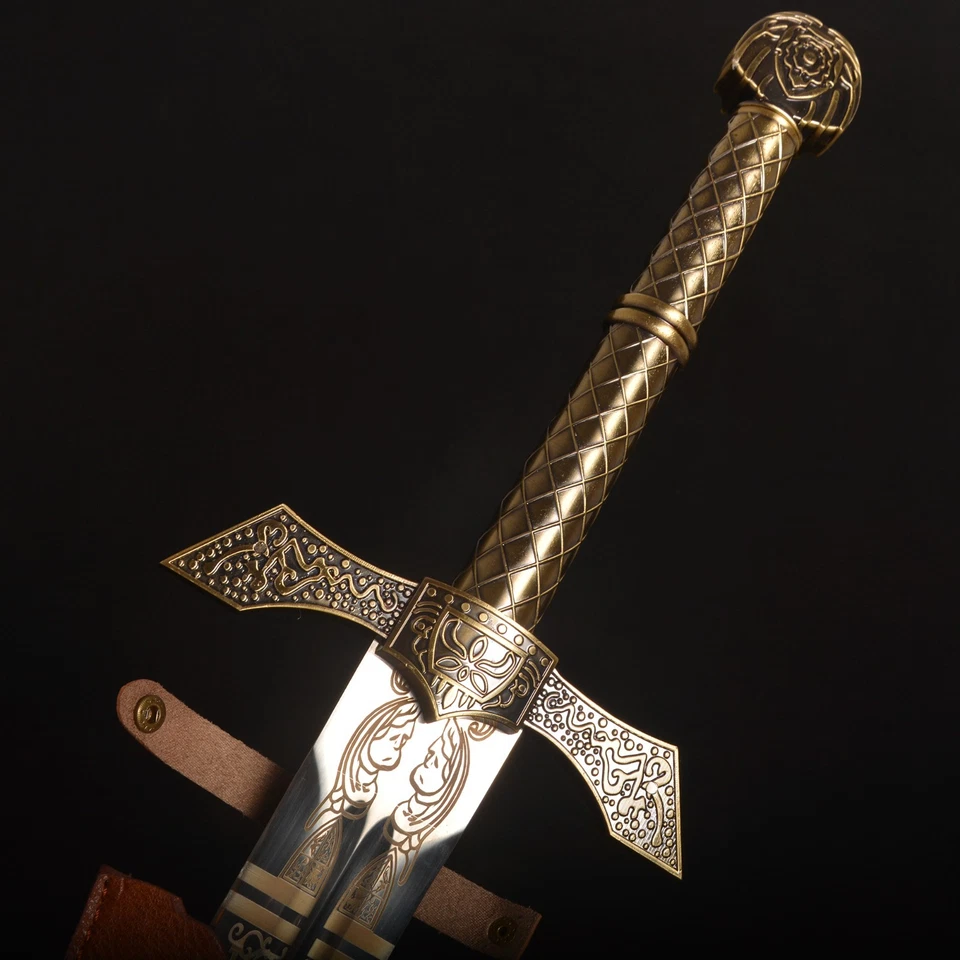 42in Large sword of the Lost Kingdom Knight/Sharp/Stainless steel/Leather sheath - Image 4 of 4