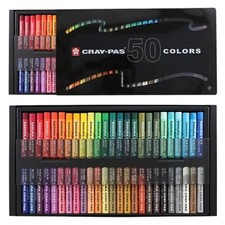 Share Sakura Cray-Pas Expressionist Oil Pastels Set 50 Colors for Artist Japan