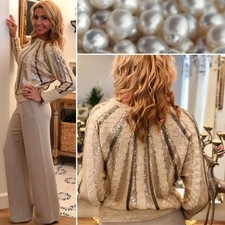 Vintage Beaded and Sequin Saks Fifth Avenue T...
