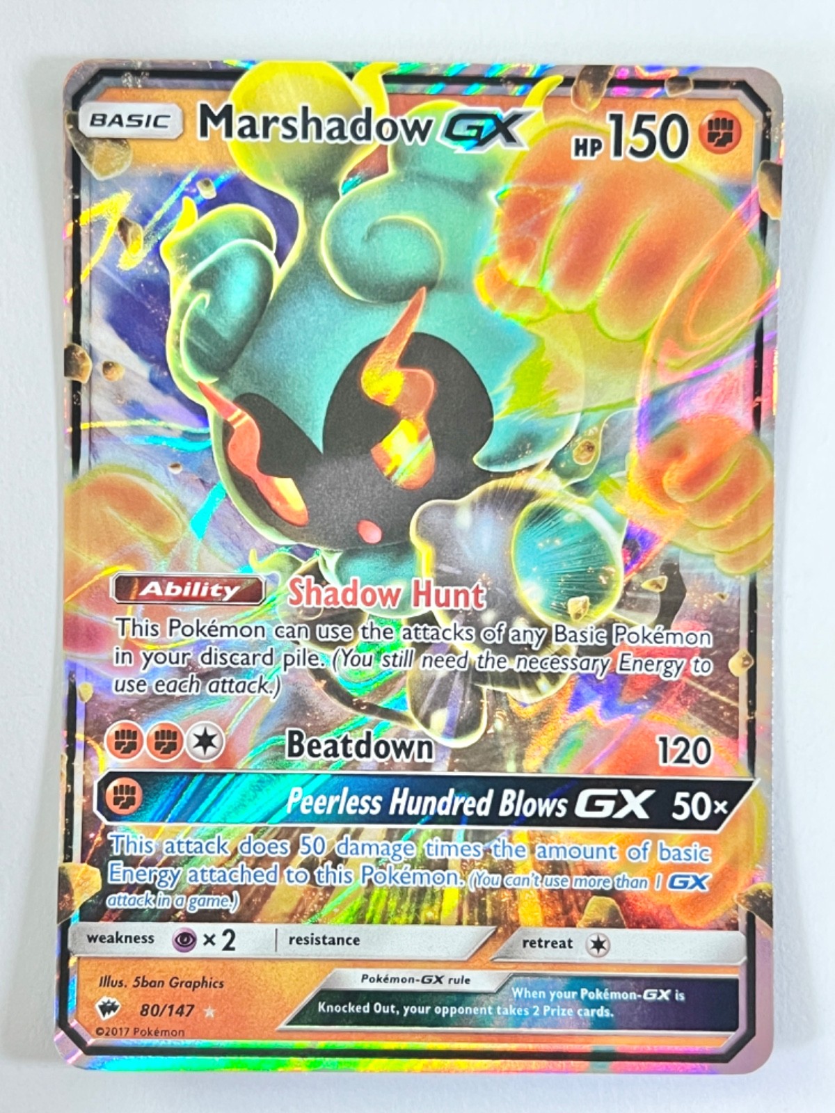 Marshadow GX 80/147 Ultra Rare Burning Shadows SM Pokemon TCG Lightly Played LP