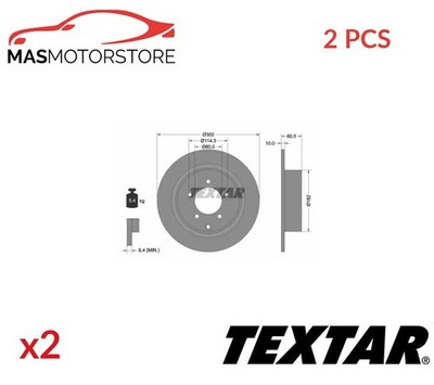 BREMSSCHEIBEN SATZ PAAR HINTEN TEXTAR 92177303 2PCS A FÜR JEEP PATRIOT,COMPASS