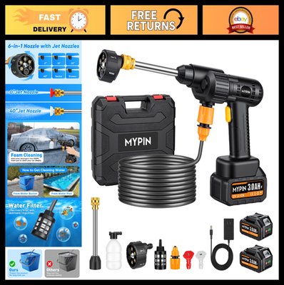 #ad Portable Cordless 600PSI Pressure Washer 6 in 1 Nozzle Handheld Car amp; Garden C $113.99