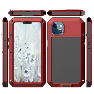 For iPhone 14 Case Screen Protector Heavy Duty Shockproof Stand Cover