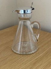 Fabulous Edwardian 1906 Silver & Glass Conical Whisky Noggin by J&J Maxfield Ltd