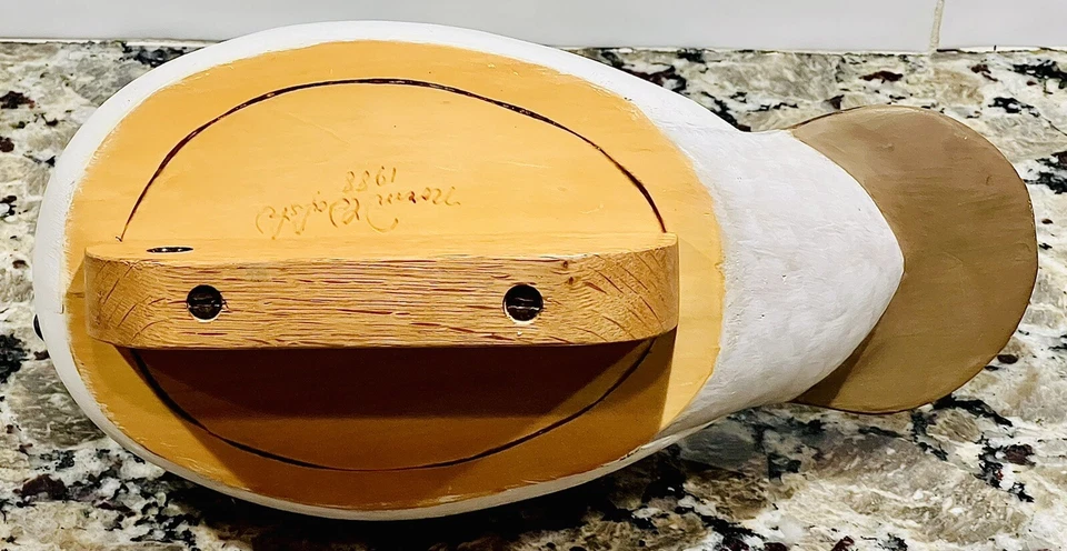 Norm Walsh Drake Bufflehead Decorative Hollow Decoy, Glass Eyes, Keel, 1988 - Image 3 of 4