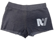 Rebel Yell Graphic Fleece Shorts Classic Varsity Gray Girls Size XL