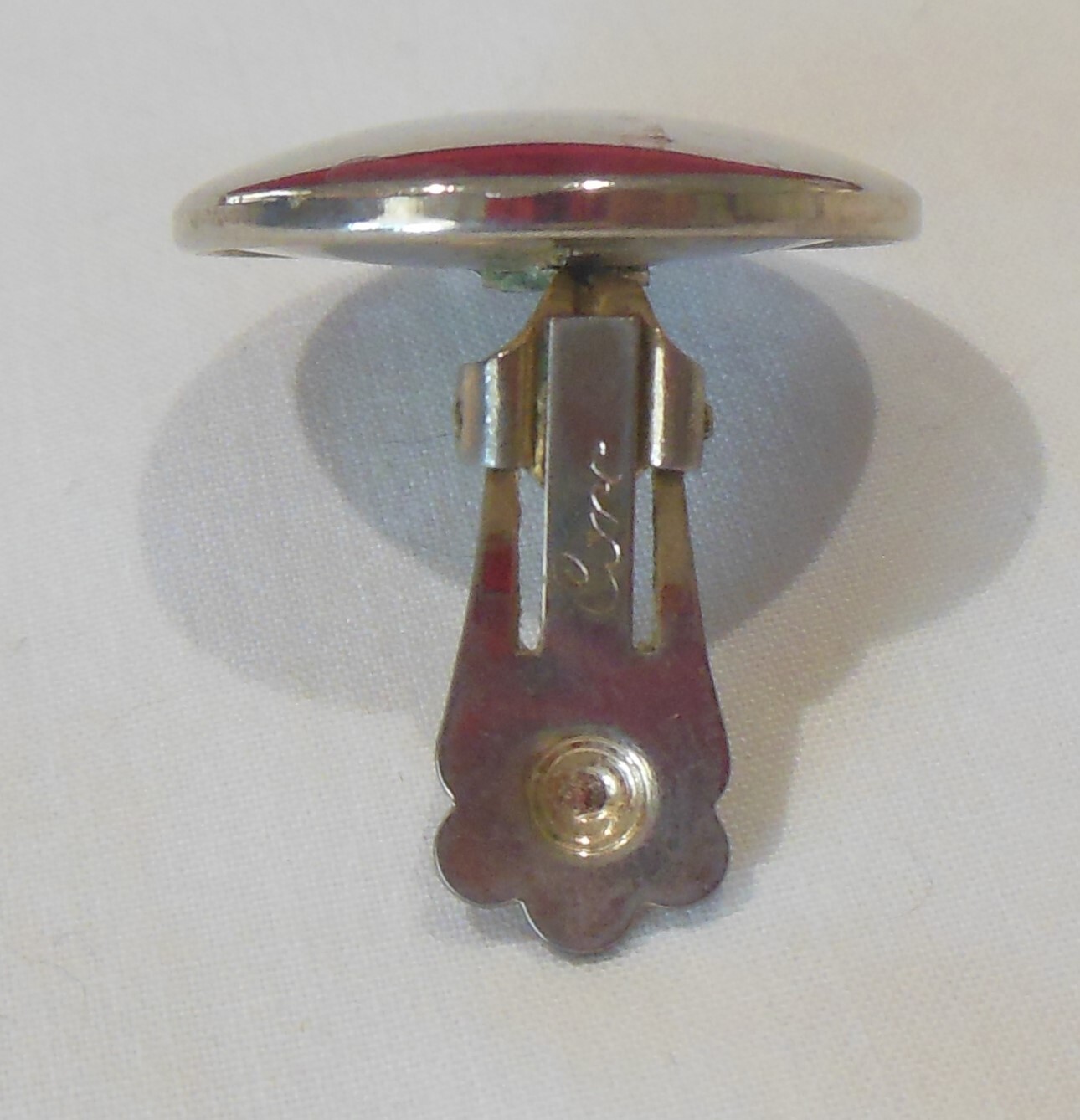 Coro Script Gold-tone Round Flat Button Clip On E… - image 7