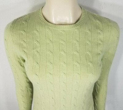Hayden light green 100% Cashmere round neck pullover sweater