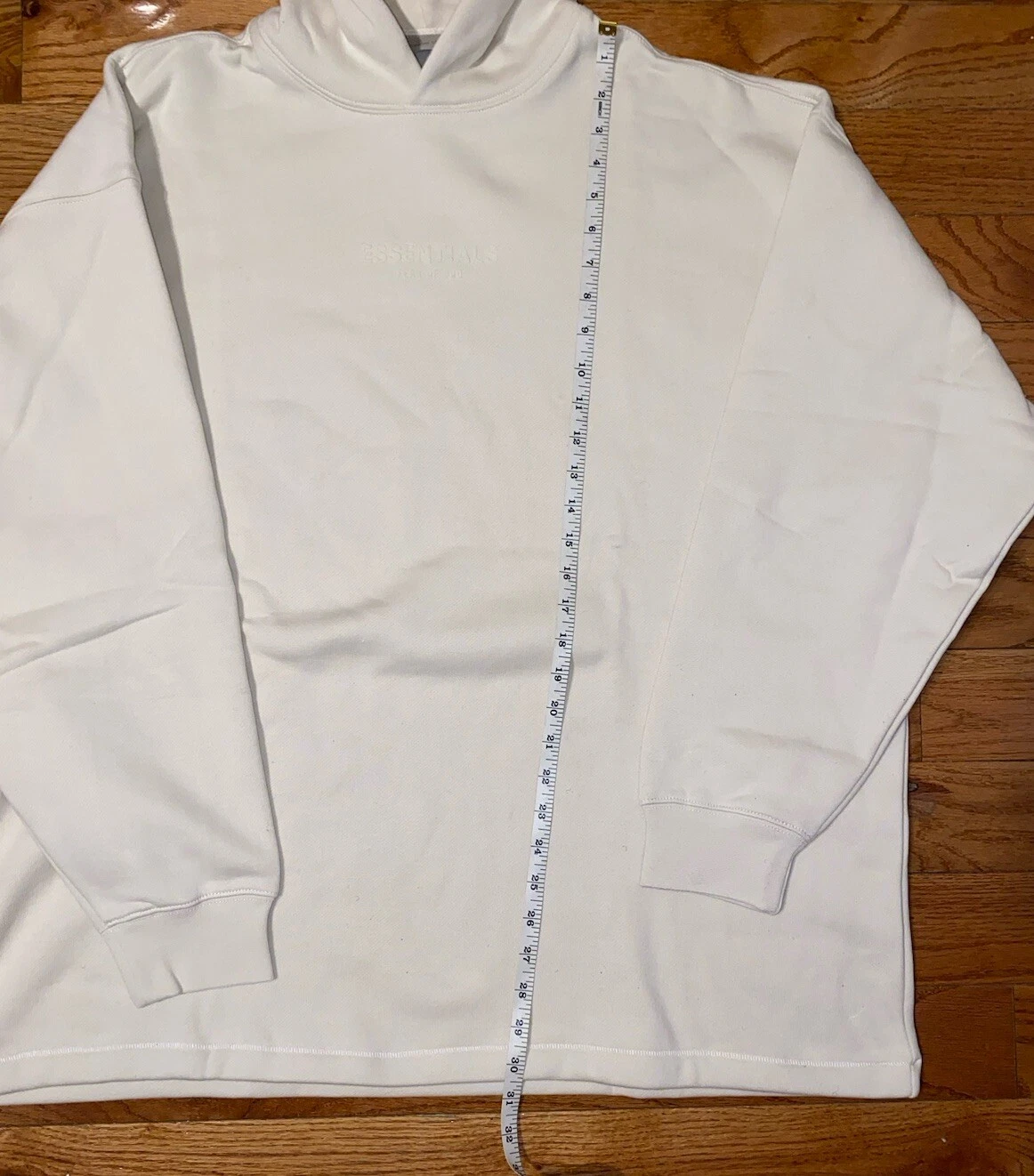 Felpa con cappuccio uomo Fear of God Essentials nuova con etichetta oversize manica lunga nuova