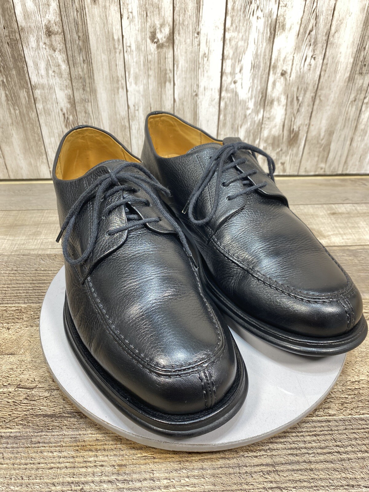 SAOLA Sandro Moscoloni Vineyard scarpe eleganti uomo derby in pelle nera taglia 9 5 D