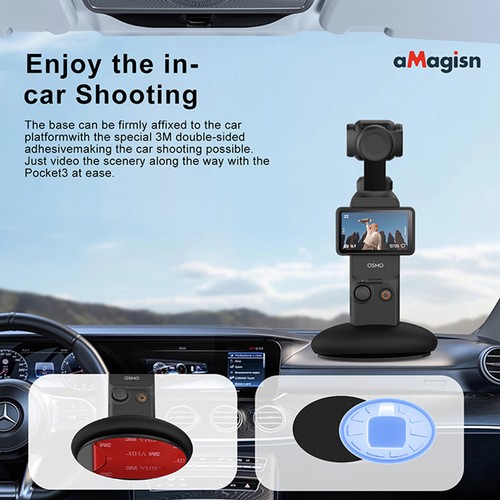 Chassis Car Mounted Sports Camera Accessories for DJI Osmo Pocket3 - 第 6/19 張圖片