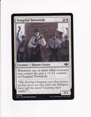 MAGIC THE GATHERING MTG OUTLAWS OF THUNDER JUNCTION VENGEFUL TOWNSFOLK (#2)