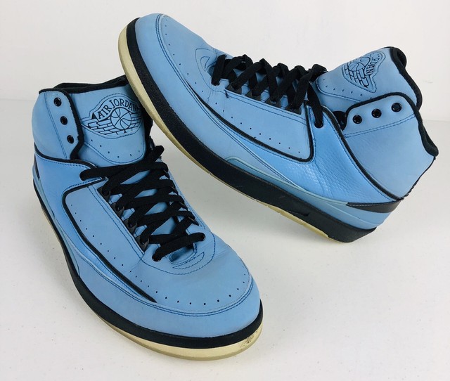 2010 Nike Air Jordan 2 Retro UNC Ice Blue White Black Low QF Size 10 Authentic for sale online 