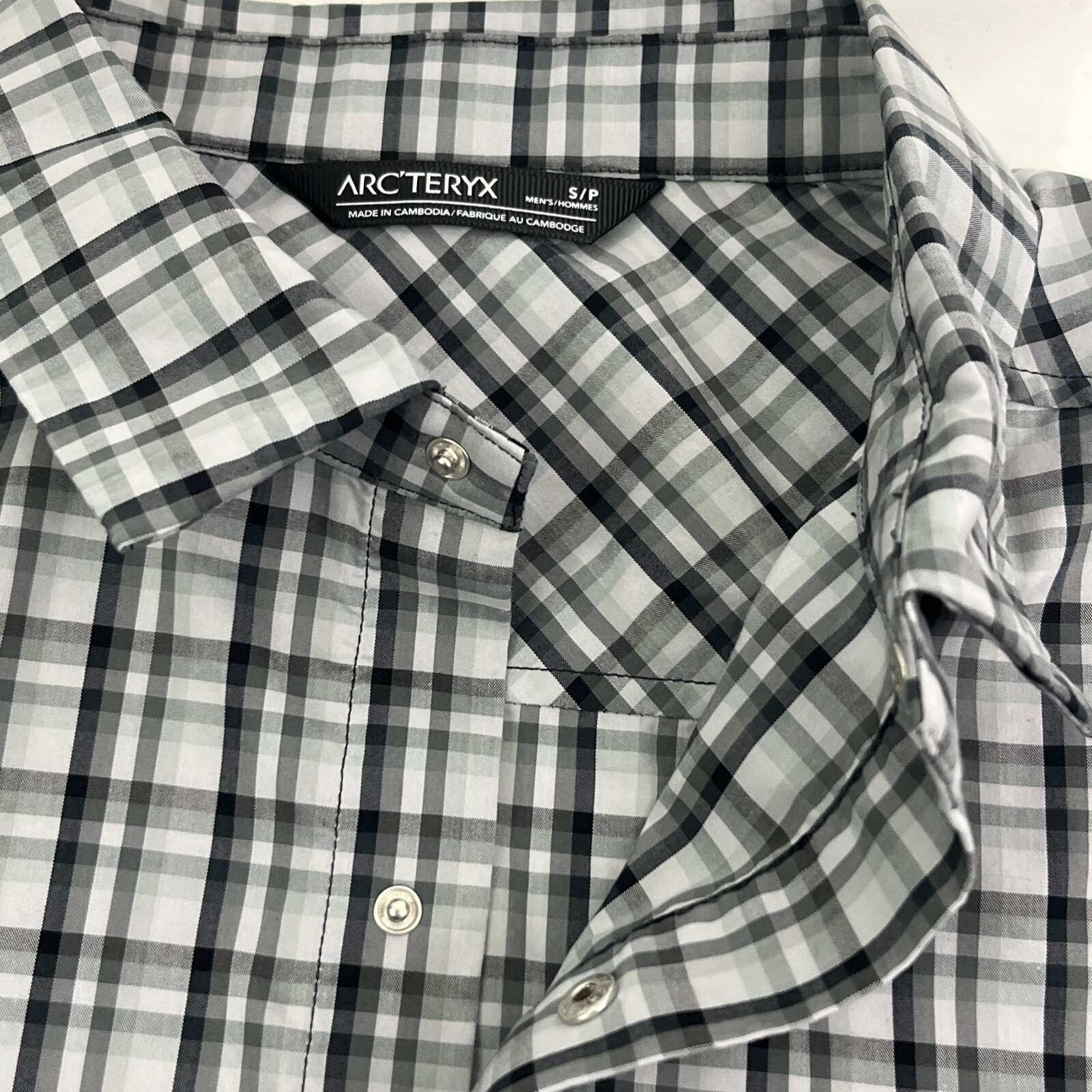 Camicia da uomo Arc'teryx Kaslo manica corta a scatto grigia taglia small