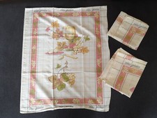 Lot de 3 Torchons / Serviettes vins GEVEOR - Publicitaire Vintage