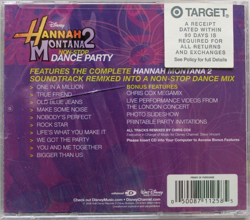 DISNEY HANNAH MONTANA 2 DANCE PARTY REMIX ALBUM [NEW CD] | eBay