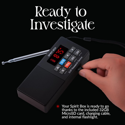 Spirit Box Ghost Hunting Equipment - Handheld AM/FM Paranormal Scanner For Ghost Communication