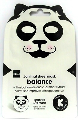 Hema Animal Sheet Mask Balance with niacinamide and cucumber