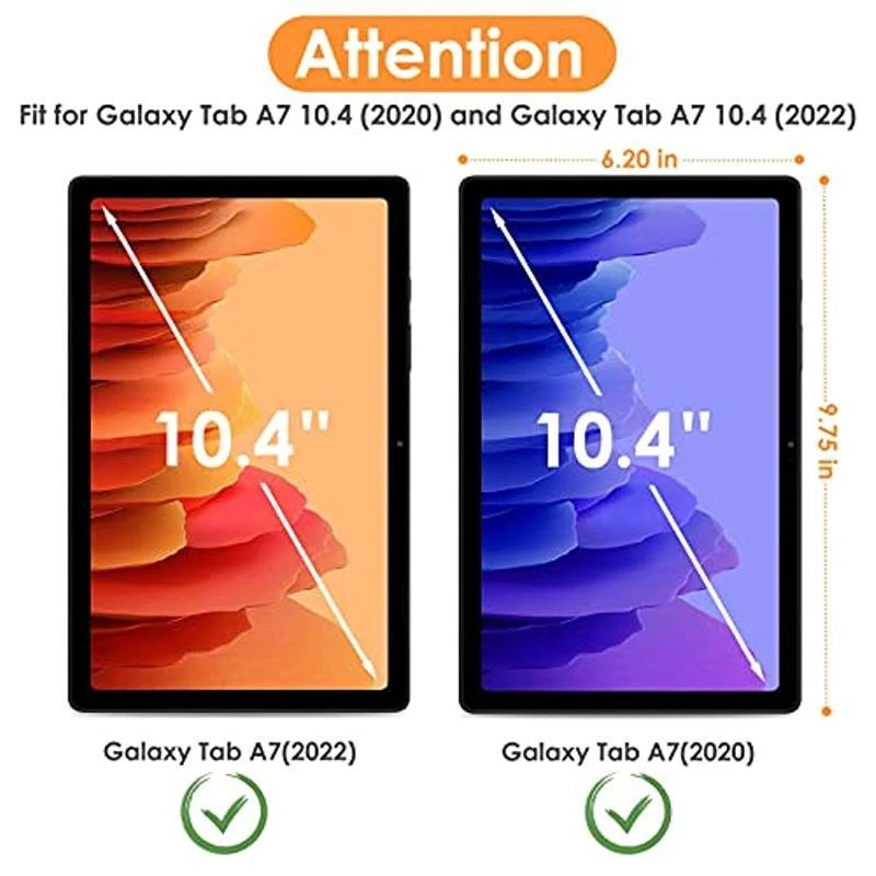 2Pcs Tempered Glass Screen Protector Samsung Tab A7 10.4 T500 T505 Anti Scratch - Image 3 of 4
