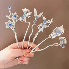 Vintage Chinese Style Metal Hair Forks Traditional Hair Stick Chopstick Hairpin