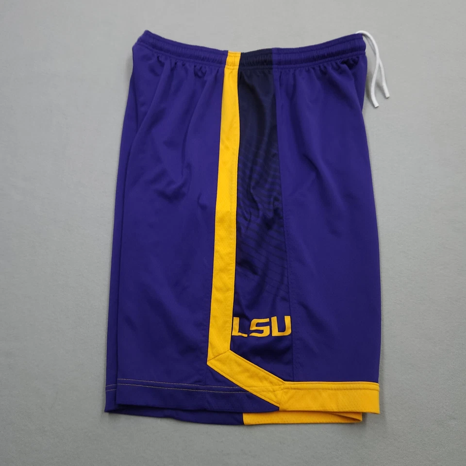 Nike LSU Tigers Shorts Mens XXL 2XL Team Issued +2 Length Purple Basketball Gym - Image 3 of 4