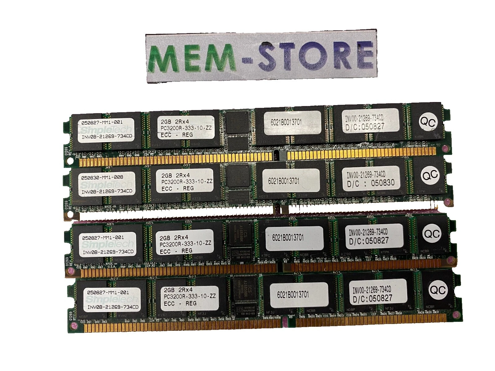 DDR1 SDRAM Network Server Memory (RAM) 4 Modules