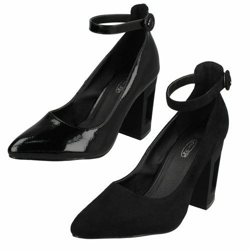 Ladies Spot On Court Shoes With Ankle Strap eBay