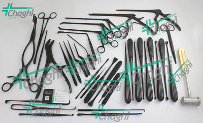 Laminectomy 36 PCs Set Black Coated Surgical Orthopedic Surgical Instruments C-T