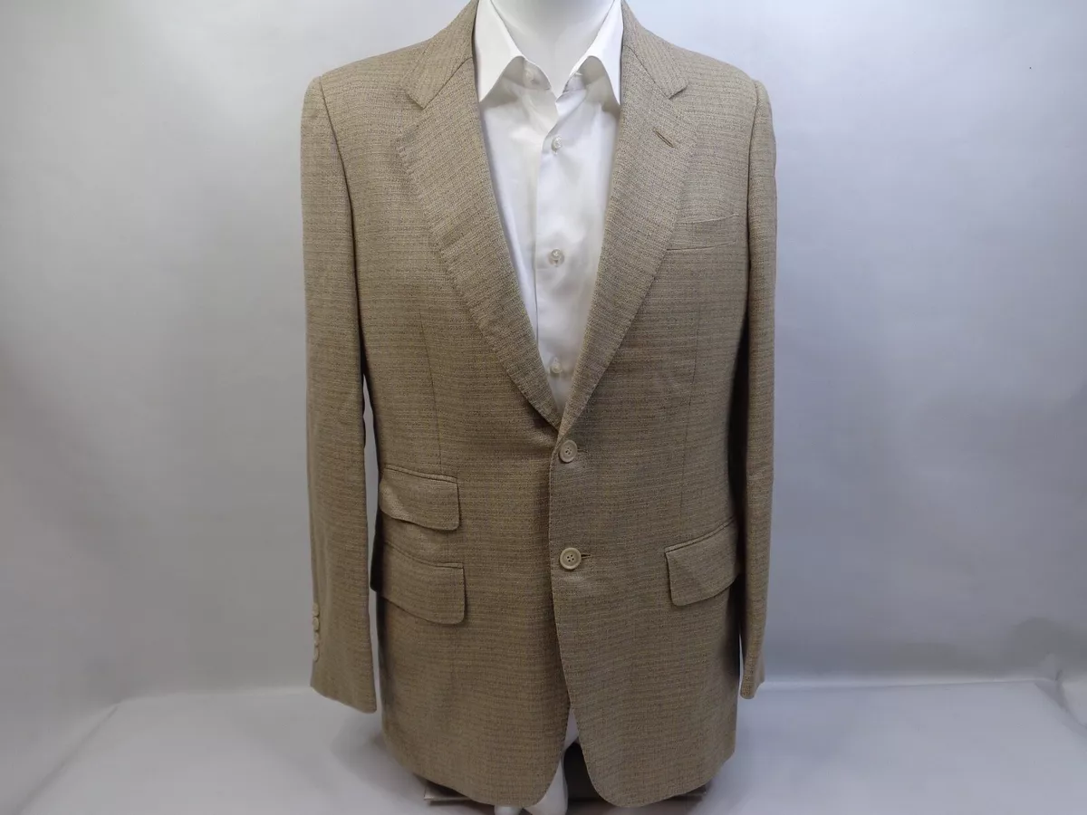 VTG DUNHILL LONDON SILK WOOL SPORT COAT 38R BEIGE MADE IN ITALY eBay