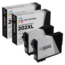 LD Replacement for Epson 202XL T202XL120-S HY Black Ink 2PK for XP-5100, WF-2860
