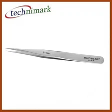 Excelta 1-SA 3Star StainlessSteel Anti-Magnetic Tweezer, Slender Straight Tip
