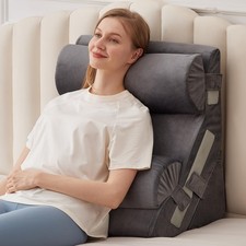 MEGCXIT 4PCS Bed Wedge Pillow 23" Grey Triangle