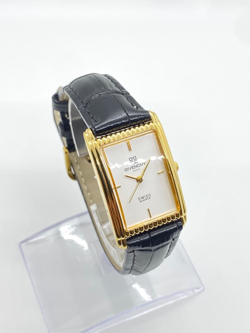 GIVENCHY Rectangular White Dial Quartz Men's Watc… - image 5